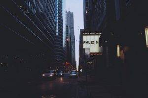New York City, Street, Car, Night