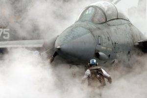 aircraft, Smoke, Military Aircraft, F 14 Tomcat