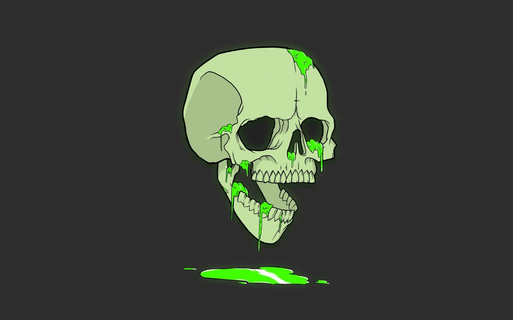 skull, Bones, Artwork, Humor, Minimalism, Green Wallpapers HD / Desktop and  Mobile Backgrounds
