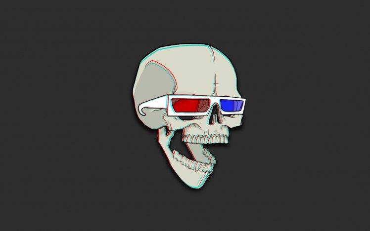 skull, Bones, Artwork, Humor, Minimalism, 3D, 3d Object HD Wallpaper Desktop Background