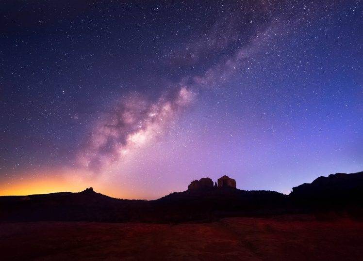 landscape, Stars, Space, Milky Way HD Wallpaper Desktop Background