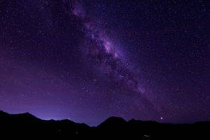 stars, Landscape, Silhouette, Milky Way