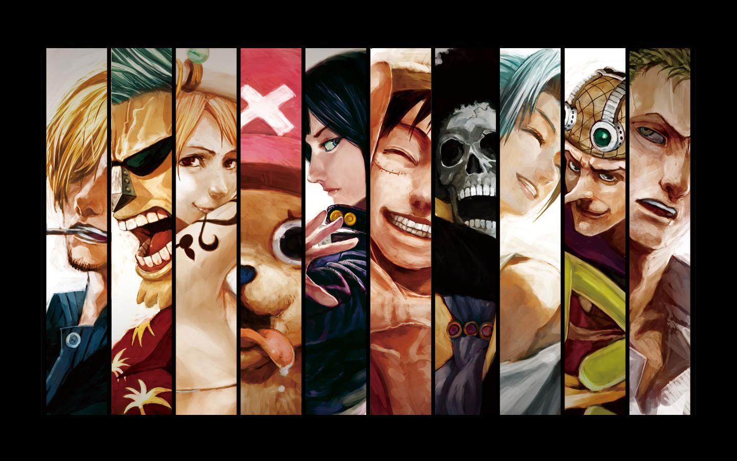 One Piece, Roronoa Zoro, Usopp, Brook, Monkey D. Luffy, Tony Tony Chopper, Nami, Franky, Sanji, Nefertari Vivi, Nico Robin, Panels Wallpaper