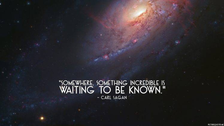 Carl Sagan, Space, Quote HD Wallpaper Desktop Background