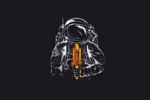 astronaut, Space, Simple Background, Humor