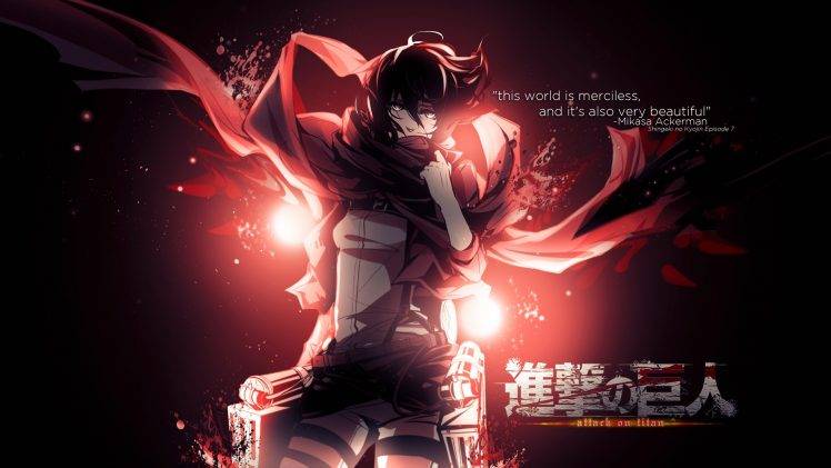 anime, Shingeki No Kyojin, Mikasa Ackerman HD Wallpaper Desktop Background