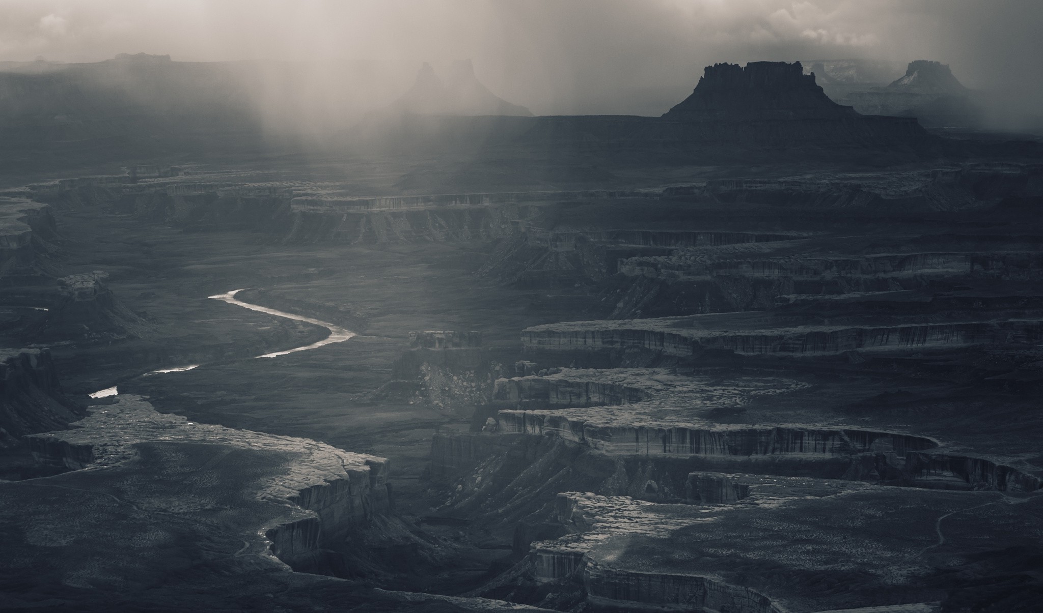 nature Landscape Canyonlands National Park Mist 