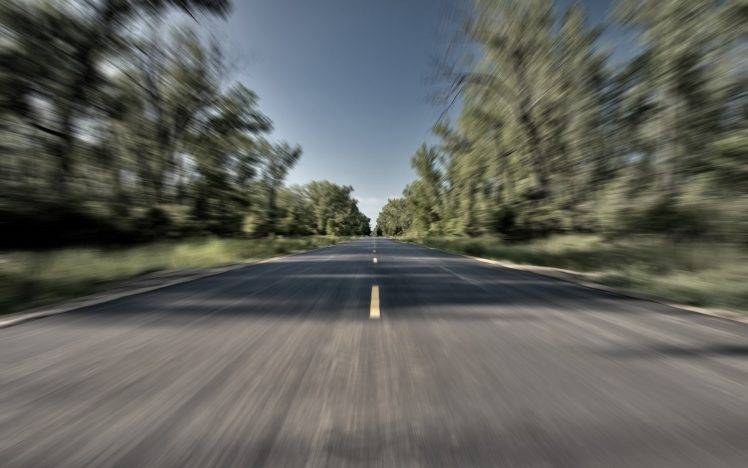 landscape, Road, Speed Blur HD Wallpaper Desktop Background