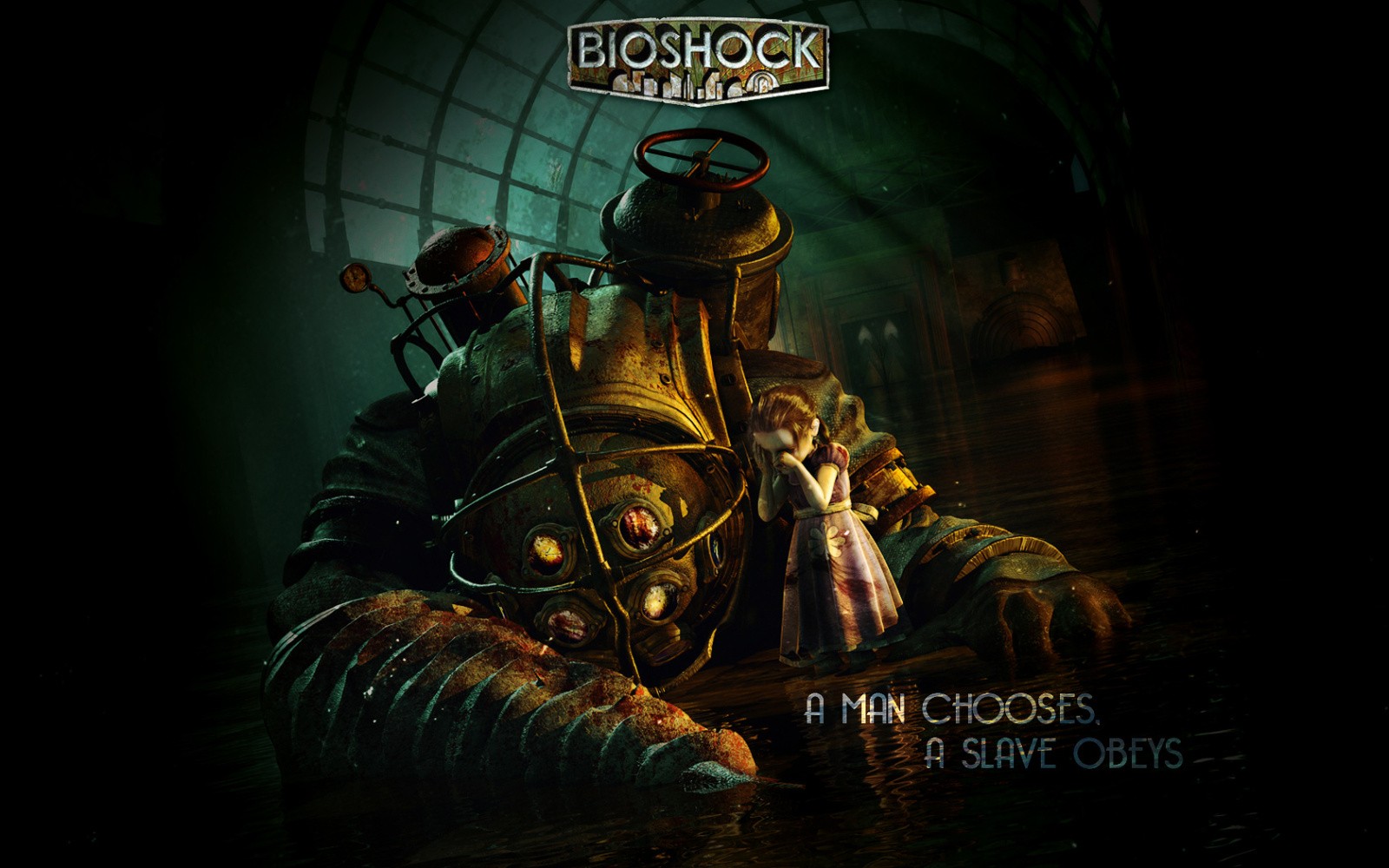 BioShock, Big Daddy, Rapture, Video Games, Little Sister, Sea Wallpaper