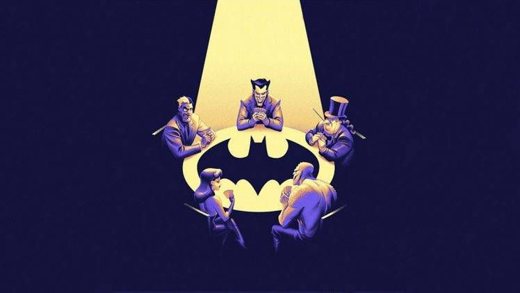 Batman, Batman The Animated Series, Joker, Two Face, Poison Ivy, Killer Croc HD Wallpaper Desktop Background