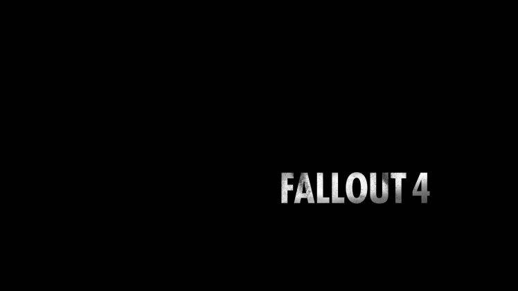 Fallout 4, Fallout, Typography, Black Background HD Wallpaper Desktop Background