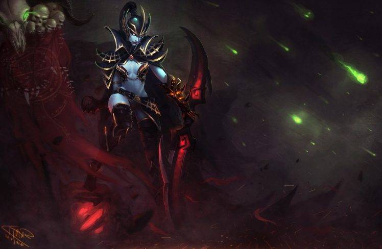Dota, Defense Of The Ancient, Queen Of Pain, Phantom Assassin, Video Games HD Wallpaper Desktop Background