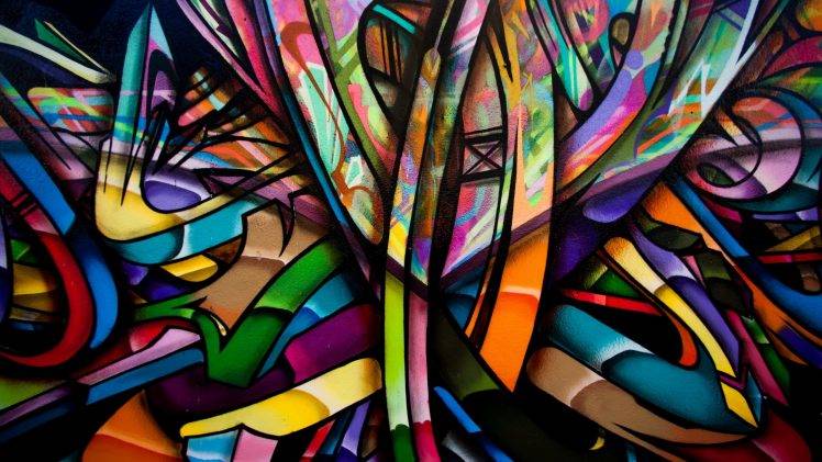 abstract, Colorful, Graffiti, Walls, Artwork, Painting HD Wallpaper Desktop Background