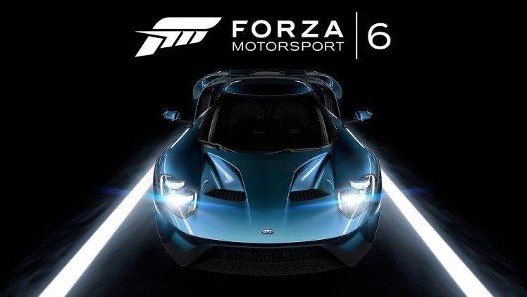Forza Motorsport 6, Ford GT, Car, Video Games, Simple Background HD Wallpaper Desktop Background