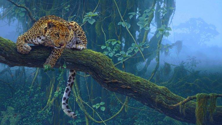 animals, Tiger, Trees, Branch, Daniel Smith HD Wallpaper Desktop Background