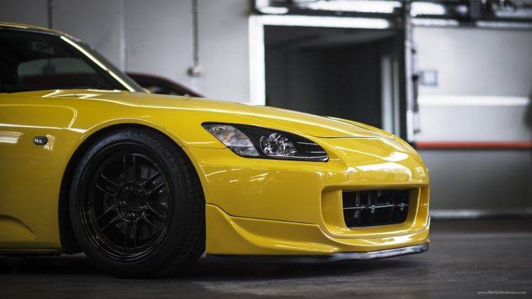 JDM, Yellow Cars, Car, Tuning, Honda S2000 HD Wallpaper Desktop Background