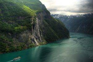 Norway, Landscape, River, Waterfall