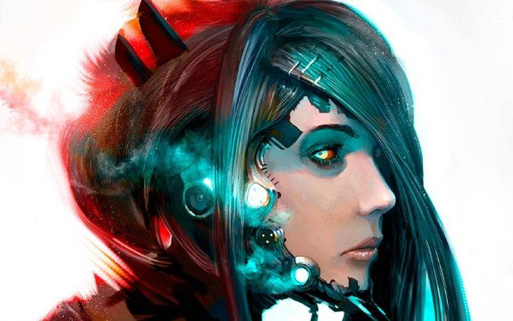 women, Cyborg, Artwork, Fantasy Art, Robot, Concept Art, Androids HD Wallpaper Desktop Background