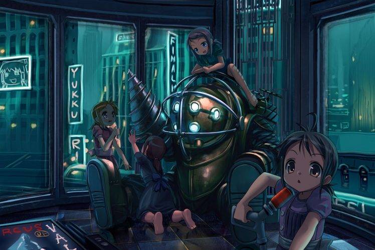 BioShock 2, BioShock, Big Daddy, Little Sister, Video Games HD Wallpaper Desktop Background