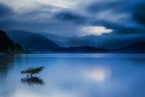 landscape, Nature, Blue, Water, Sunrise, Lake, Italy, Mountain, Clouds, Trees, City, Calm