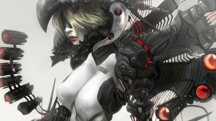 women, Cyborg, Artwork, Fantasy Art, Ghost In The Shell, Androids HD Wallpaper Desktop Background