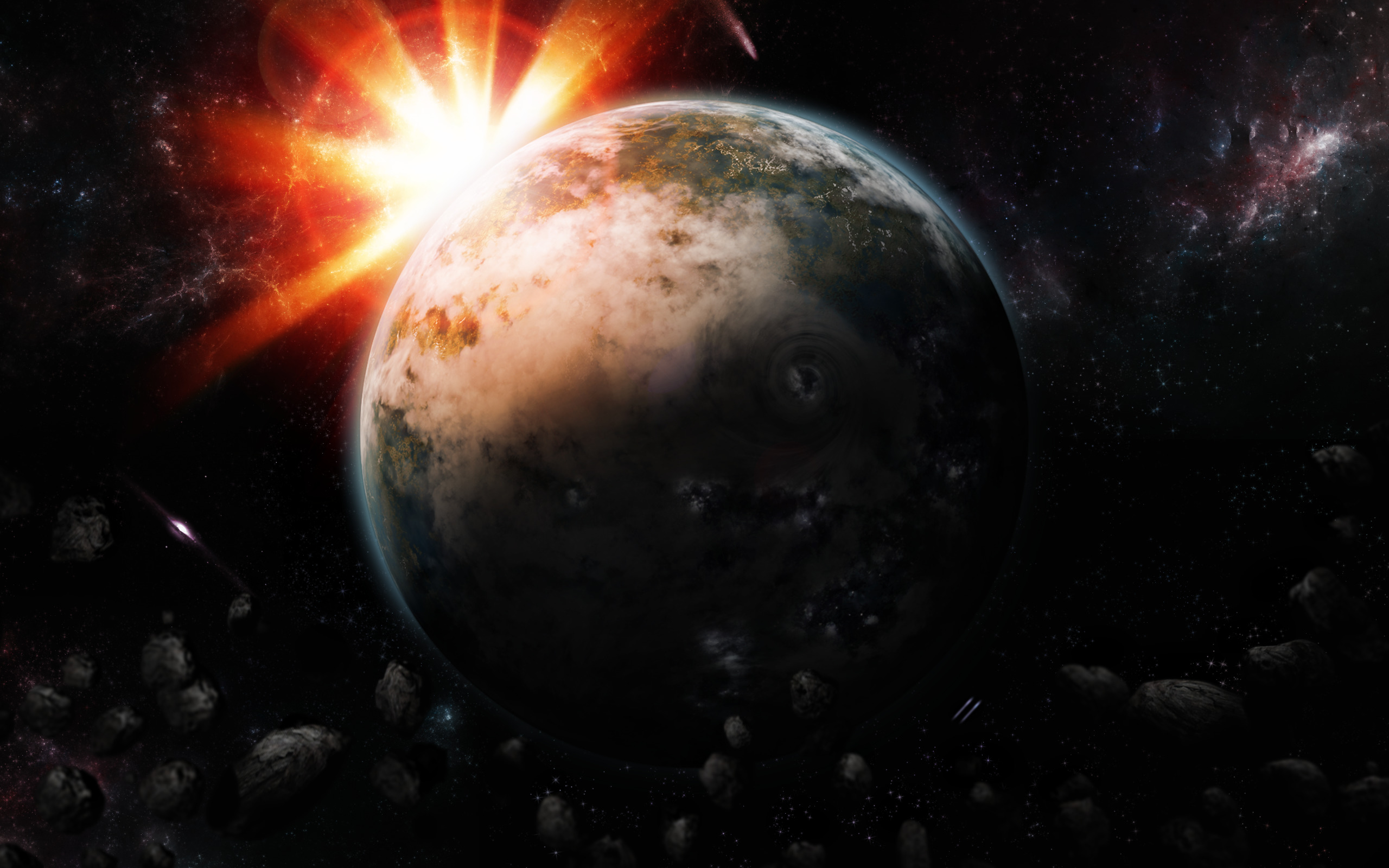 Earth, Sun, Universe Wallpaper