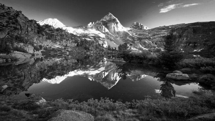 Norway, Landscape, Monochrome, Mountain HD Wallpaper Desktop Background