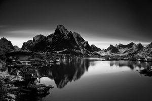 Norway, Landscape, Monochrome, Mountain