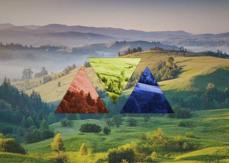 polyscape, Valley, Landscape, Mist HD Wallpaper Desktop Background