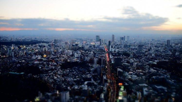 Tokyo, Landscape, Japan, Sunset, Tilt Shift HD Wallpaper Desktop Background
