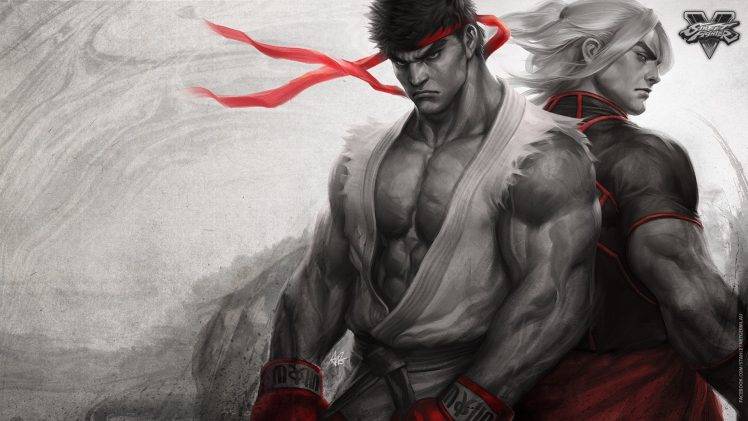 Street Fighter, Street Fighter V, Video Games, Ryu (Street Fighter), Ken (Street Fighter), Artwork HD Wallpaper Desktop Background