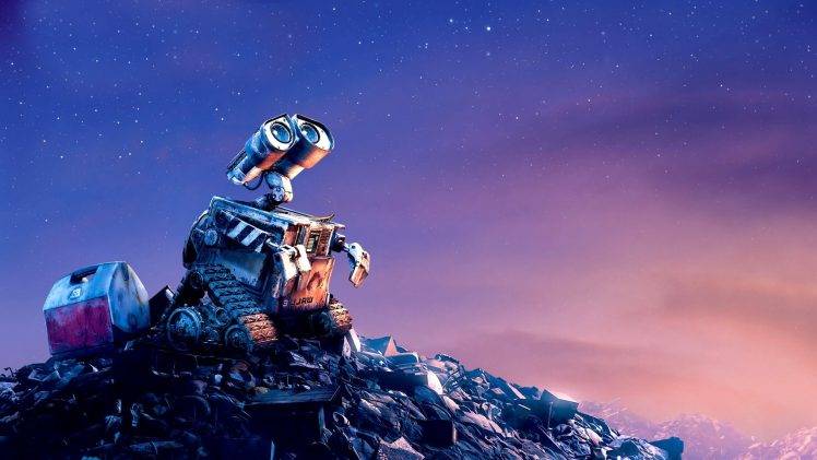 WALL·E, Pixar Animation Studios, Movies, Stars, Sky, Space, Robot HD Wallpaper Desktop Background