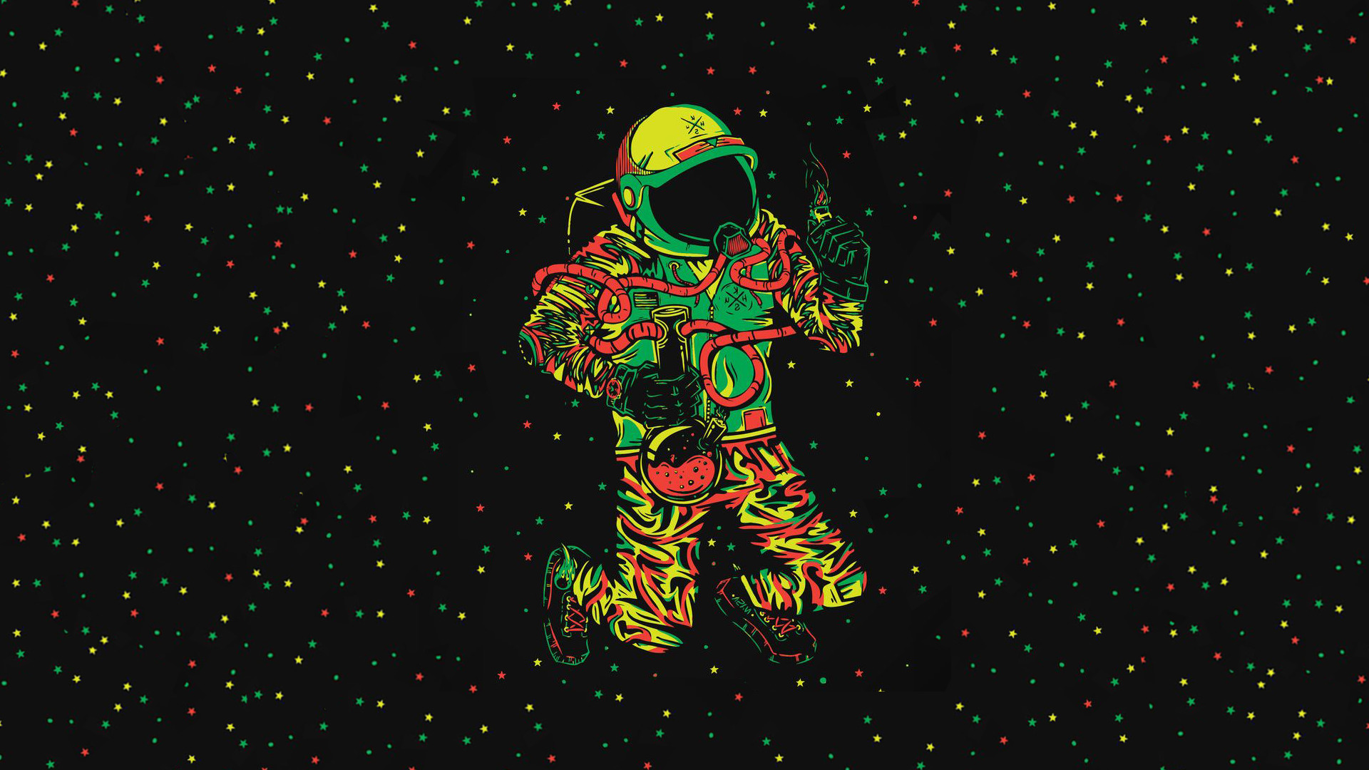 space, Astronaut, Bong, Cannabis Wallpaper