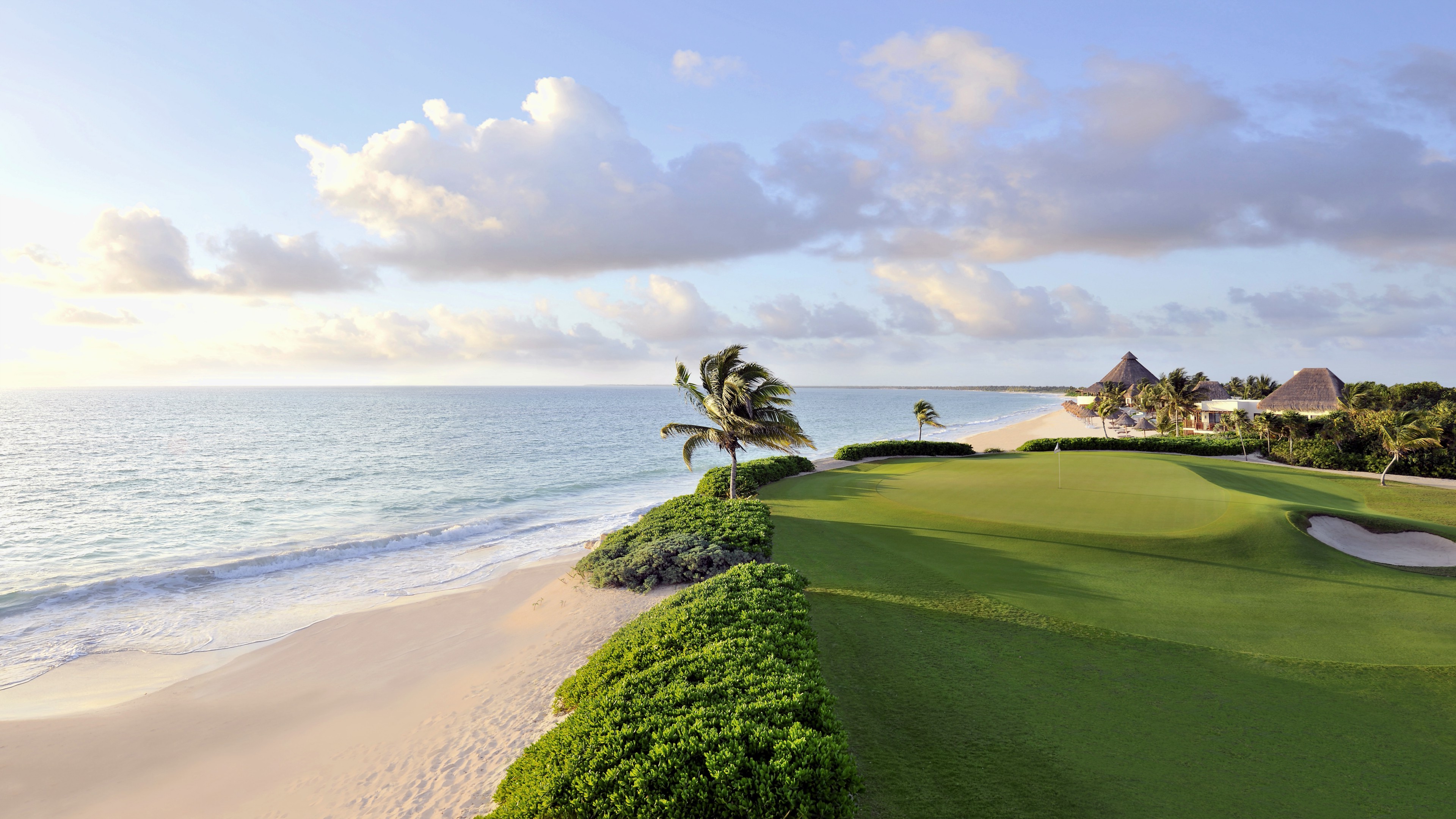 Nature Landscape Water Sea Mexico Golf Course Palm Trees Sand