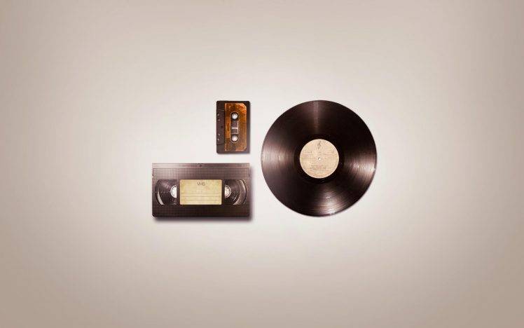 cassette, Vinyl, Video Tape, VHS, Audio, Music, Simple HD Wallpaper Desktop Background
