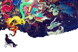 artwork, Fantasy Art, Concept Art, Stars, Astronaut, Smoking