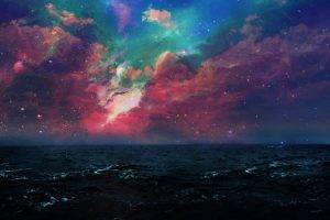 space, Sea, Night