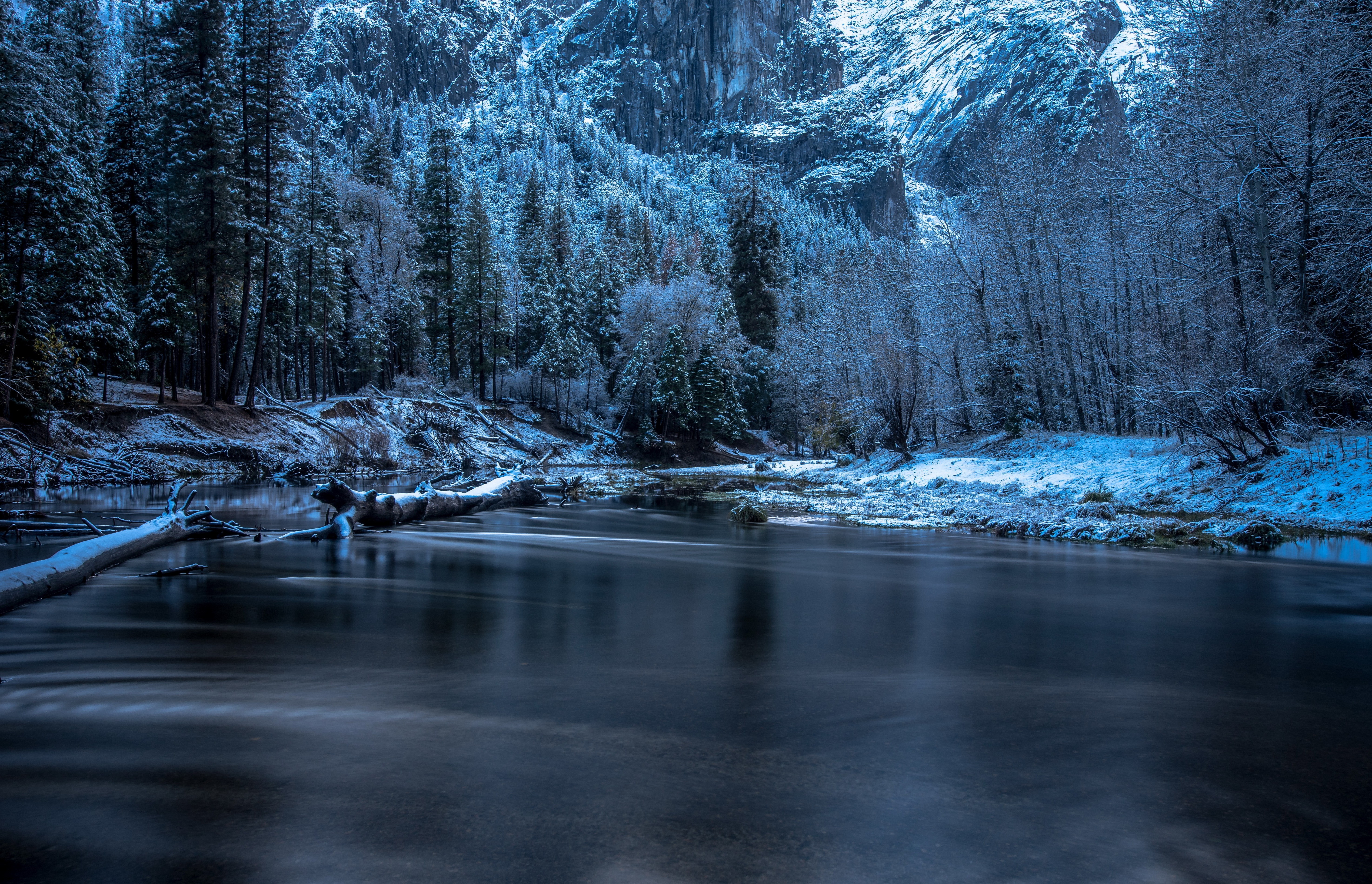 landscape, Snow, Yosemite National Park Wallpaper