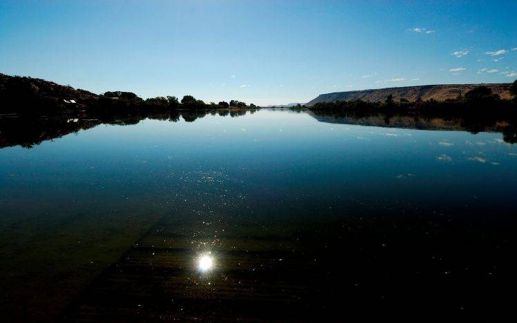 landscape, Lake, Water, Blue, Reflection, Photography HD Wallpaper Desktop Background