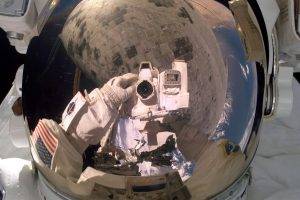 photography, Space, Astronauts, Space Suit, Camera, Reflection