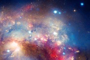 multiple Display, Stars, Space, Colorful, Galaxy, Universe