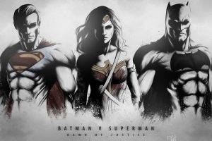 Batman V Superman: Dawn Of Justice, Batman, Superman, Wonder Woman