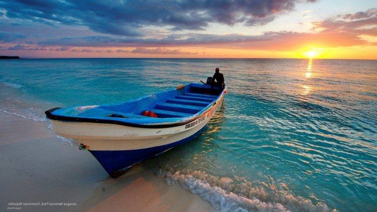 nature, Landscape, Sea, Boat, Sunset Wallpapers HD / Desktop and Mobile  Backgrounds