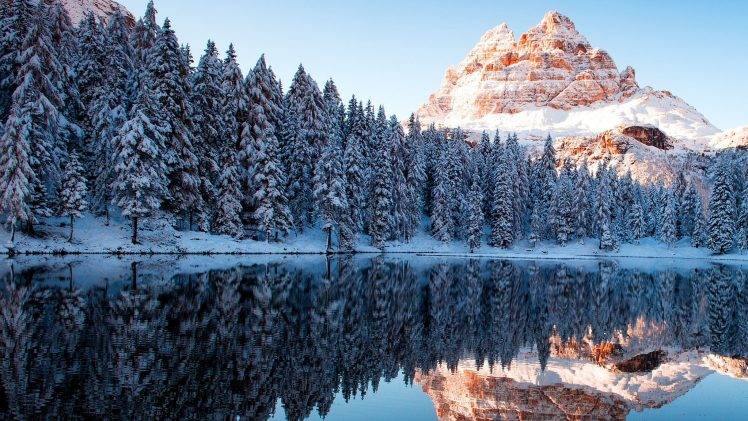 nature, Landscape, Snow, Lake HD Wallpaper Desktop Background