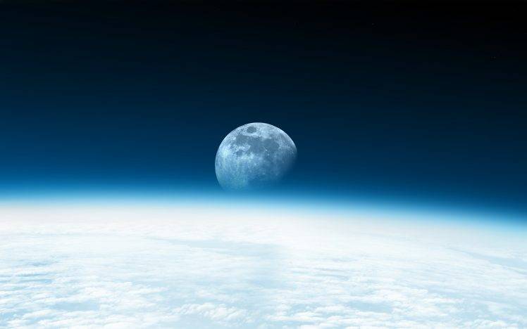 photography, Space, Earth, Moon, Horizon HD Wallpaper Desktop Background