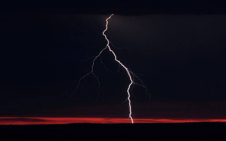 photography, Landscape, Nature, Lightning, Night, Clouds, Sky, Storm HD Wallpaper Desktop Background