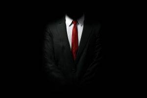47, Suits, Tie, Black Background, Hitman, Video Games, White Clothing, Red Tie, Hitman: Absolution