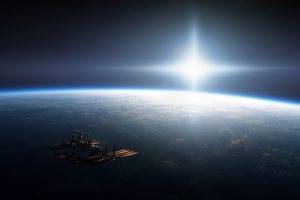 photography, International Space Station, ISS, Space, Earth, Sun, Horizon, Space Station