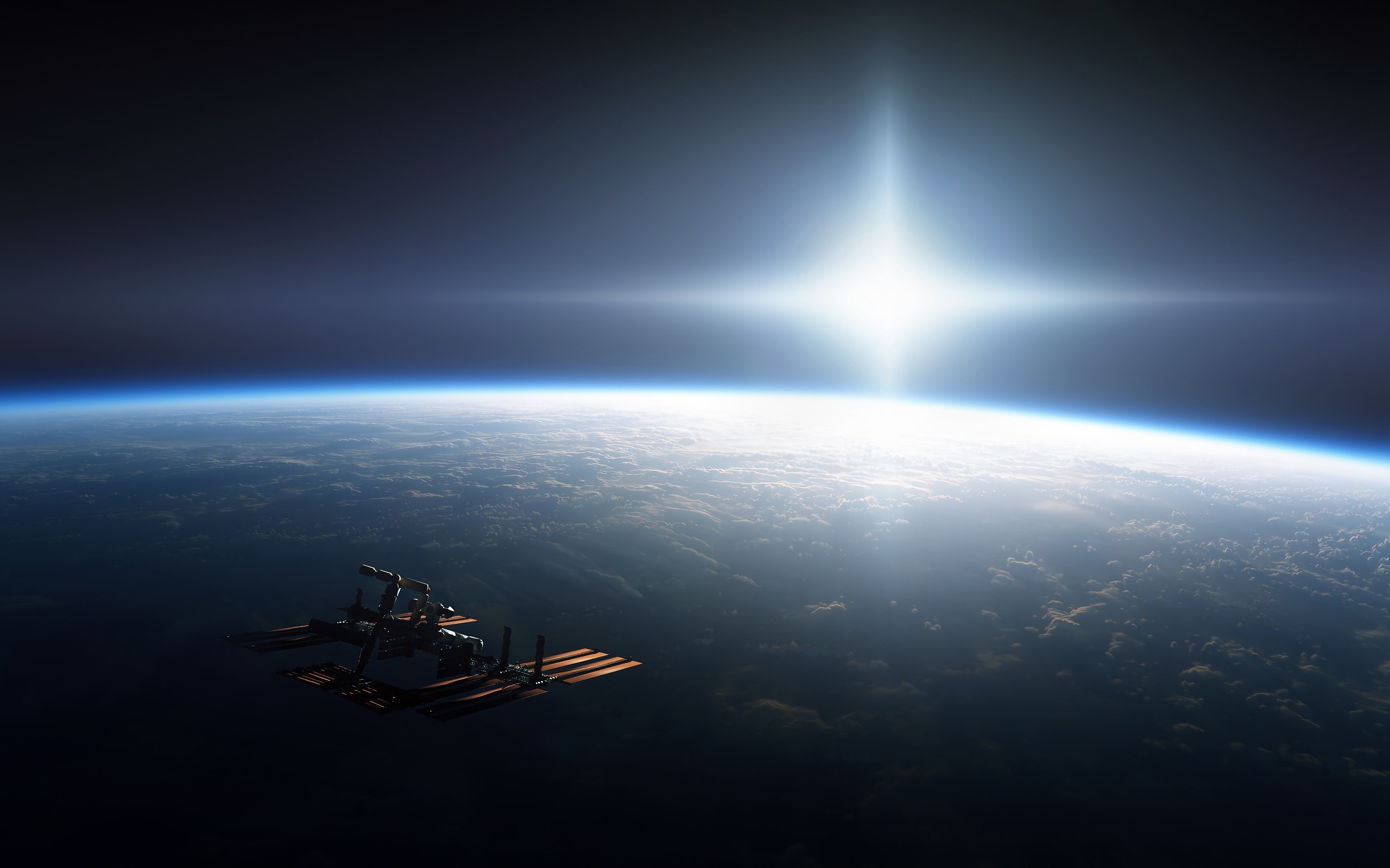 photography, International Space Station, ISS, Space, Earth, Sun, Horizon, Space Station Wallpaper