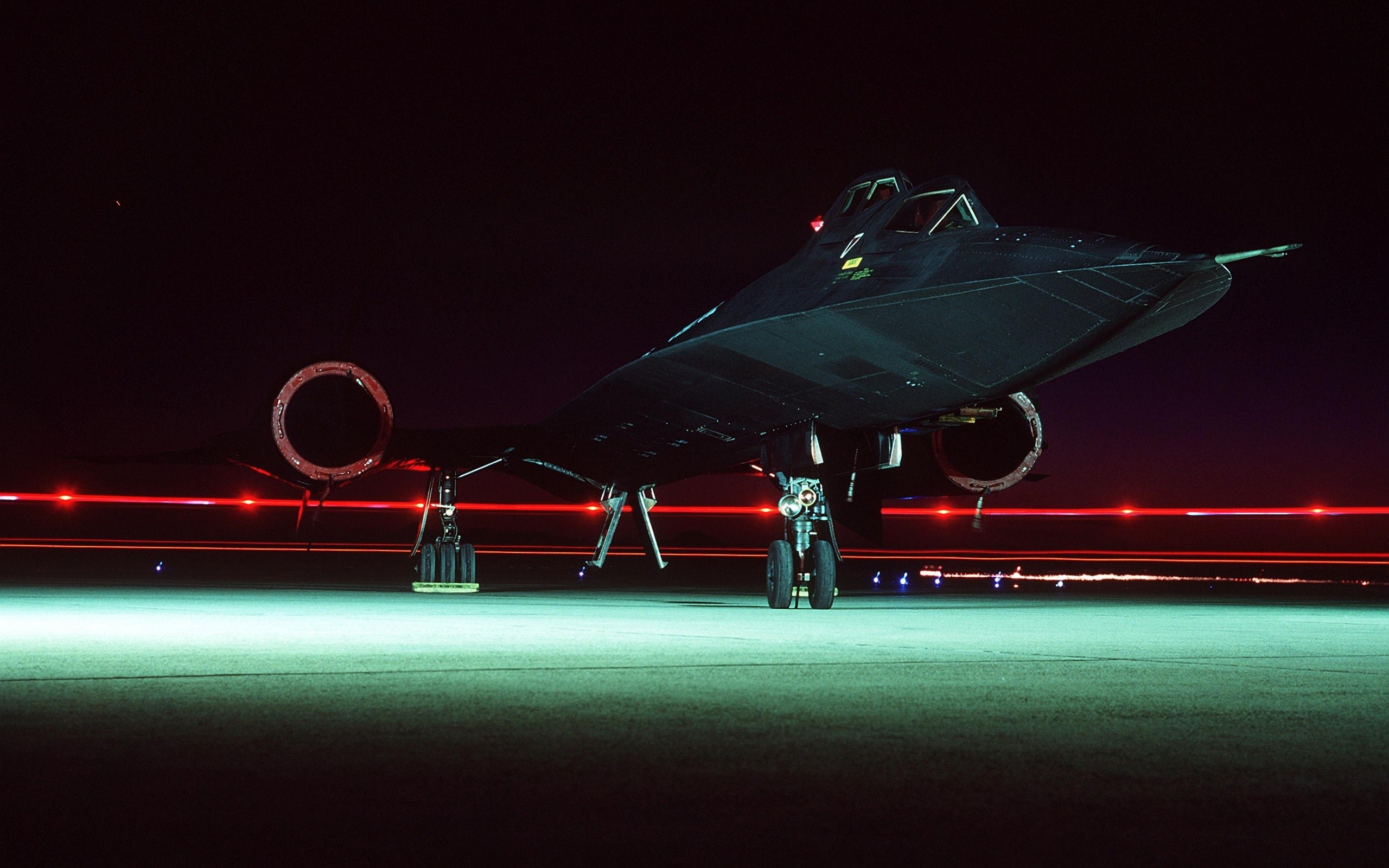 photography, Night, Long Exposure, Aircraft, Airplane, Military Aircraft, Lockheed SR 71 Blackbird Wallpaper